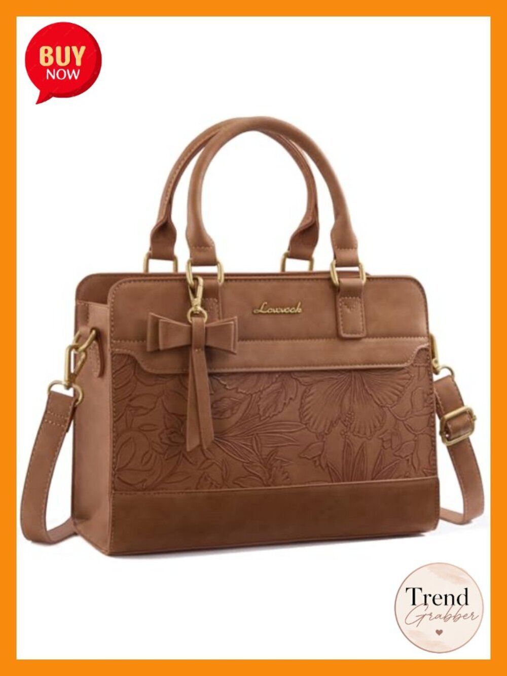 Leather Tote Purse Satchel Shoulder Crossbody Bag with Zipper